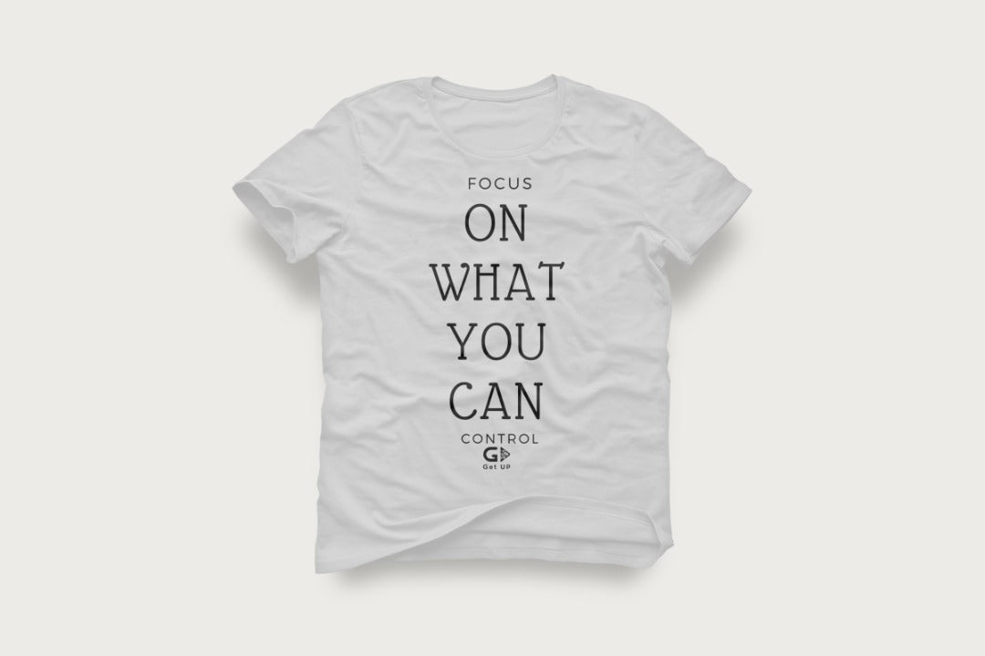Focus Control: Motivational Letter Print T-Shirt