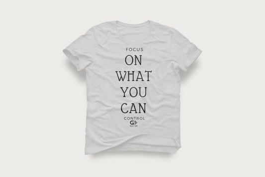 Focus Control: Motivational Letter Print T-Shirt