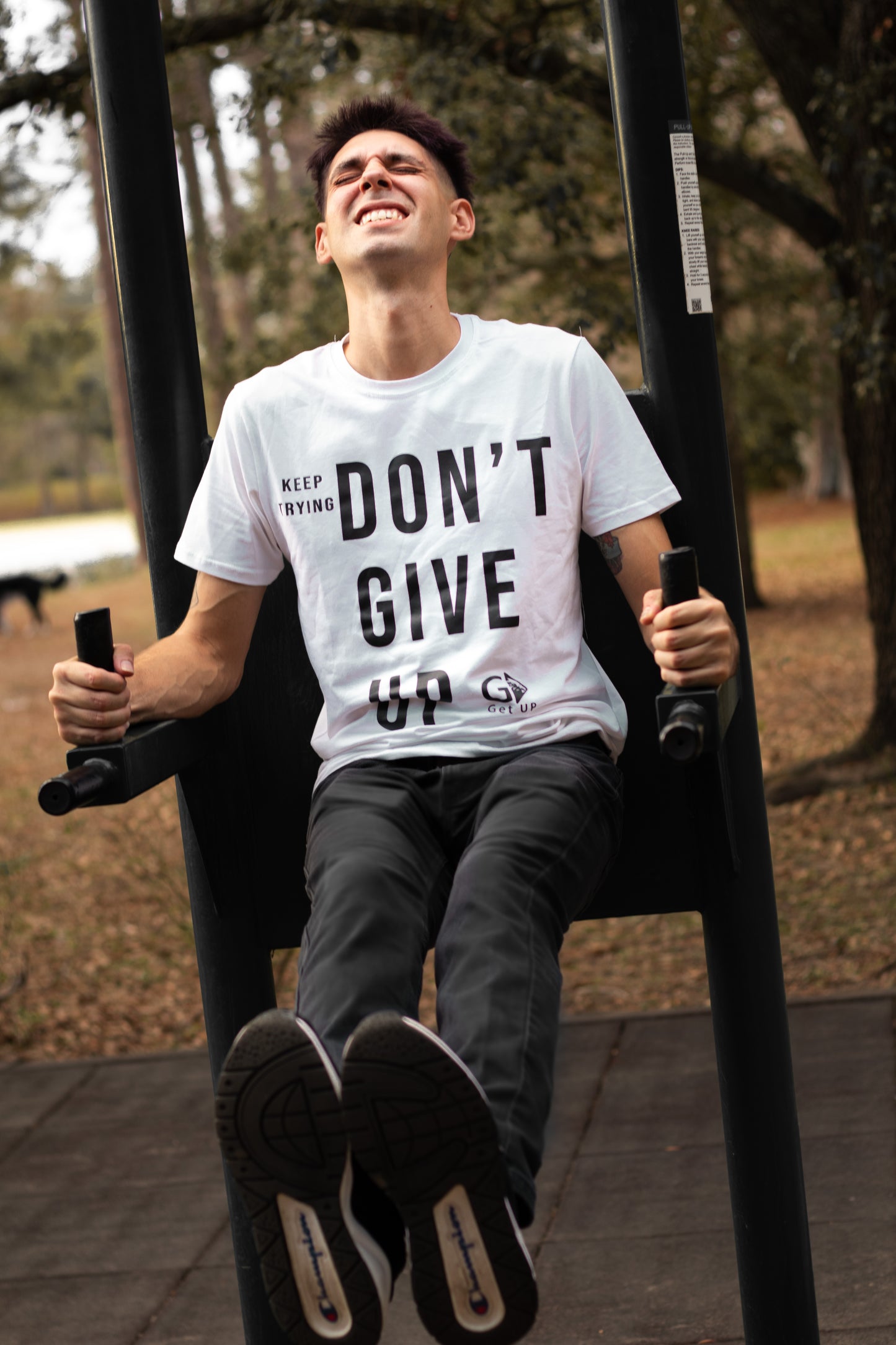 Keep Trying, Don't Give Up: Motivational Message T-Shirt